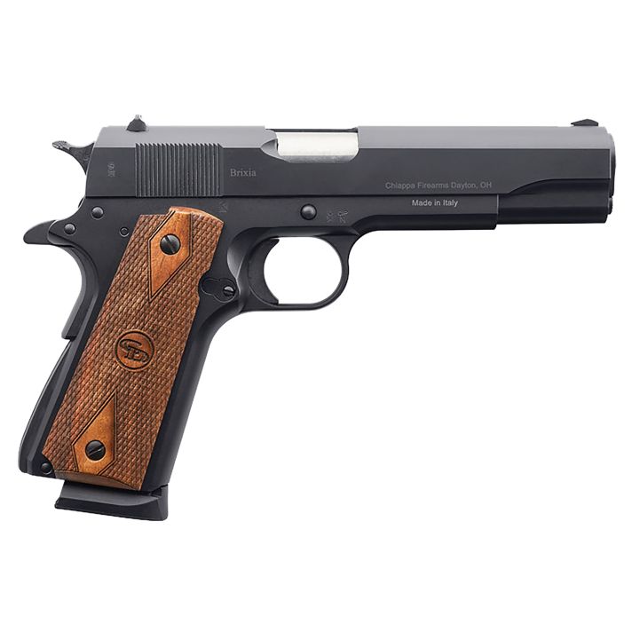Charles Daly 440169 1911 Field Grade 9mm Luger 10+1, 5" Stainless Steel Barrel, Black Serrated Steel Slide, Black Steel Frame w/Beavertail, Walnut Diamond Checkered Grip