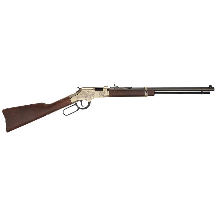 Henry H004D4 Golden Boy Deluxe 4th Edition 22 Short, 22 Long or 22 LR, 16 LR/21 Short Capacity, 20" Blued Octagon Barrel, Engraved Brasslite Rec, American Walnut Stock, Ad. Buckhorn Sights