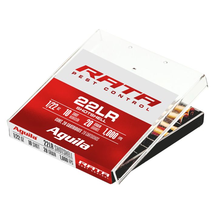 Aguila 1B222600 Rata Pest Control 22LR 20gr Standard Velocity Solid Point 20 Per Box/50 Case