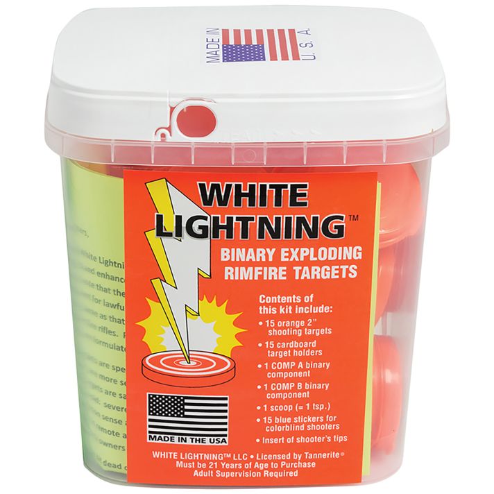 Tannerite WLK White LightningImpact Enhancement Explosion White Vapor Rimfire Rifles Firearm Includes Catalyst/Cardboard Target Holders/Hi-Viz Target Dots 90 Targets