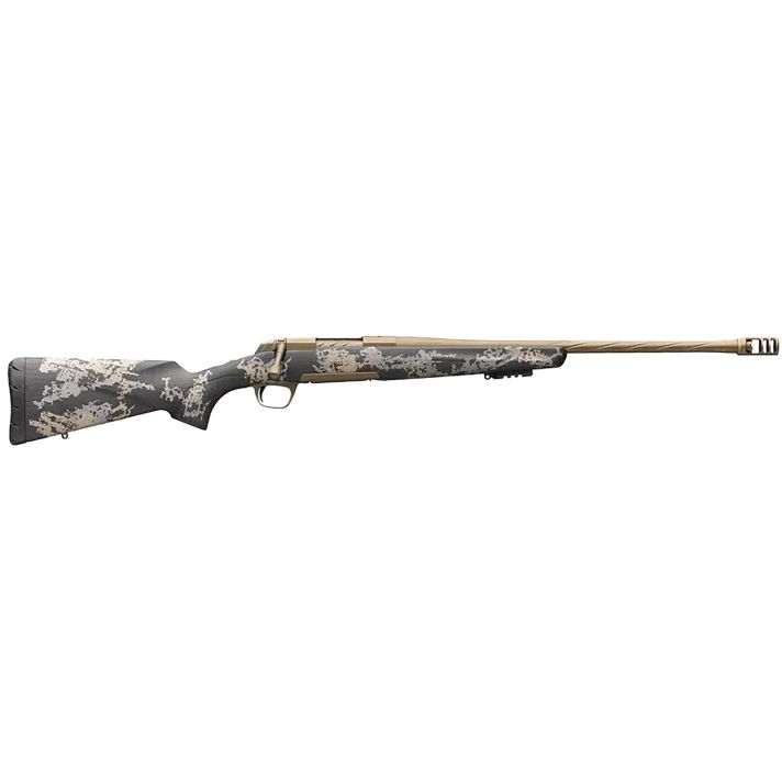 Browning 035582299 X-Bolt Mountain Pro Burnt Bronze SPR 6.8 Western 3+1 20" Fluted, Burnt Bronze Cerakote Barrel/Rec, Carbon Fiber Stock With Accent Graphics, Recoil Hawg Muzzle Brake