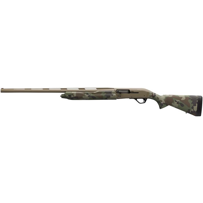 Winchester Repeating Arms 511313291 SX4 Hybrid Hunter 12 Gauge 3.5" Chamber 4+1 2.75" 26", FDE Cerakote Rec/Barrel, Woodland Camo Furniture, Fiber Optic Front Sight Left Hand