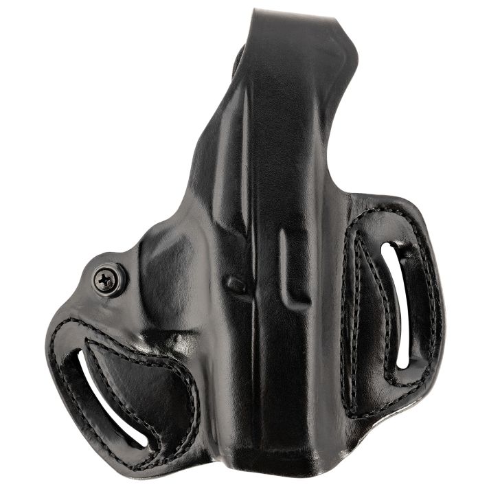 DeSantis Gunhide 085BA8BZ0 Thumb Break Mini Slide OWB Black Leather Belt Slide Fits Glock 43/43x/48 Belt 1.75" Wide Right Hand