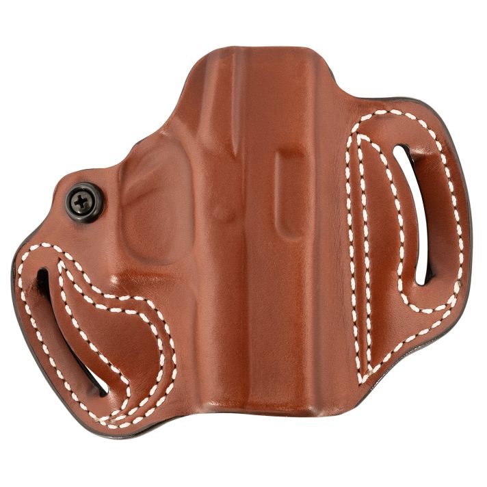 DeSantis Gunhide 086TA8BZ0 Mini SlideOWB Tan Leather Belt Slide Fits Glock 43/43x/48 Belt 1.75" Wide Right Hand