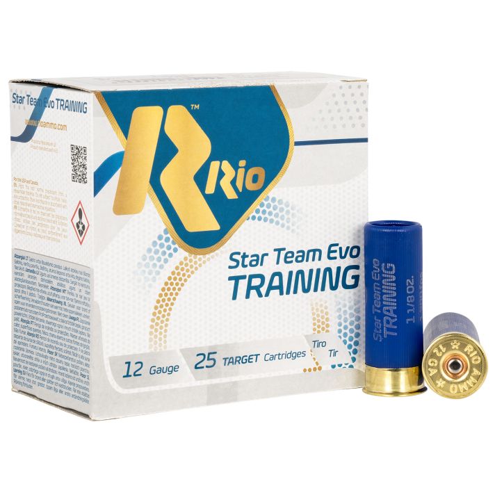 Rio Ammunition STT3275 Star Team EVO Training 12Gauge 2.75" 1 1/8oz 7.5Shot 25 Per Box/10 Case