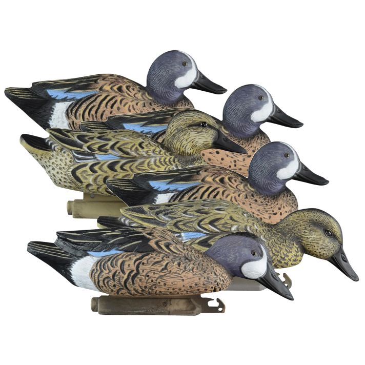 Higdon Outdoors 19953 StandardBlue Wing Teal Species Multi Color Foam Filled 6 Pack