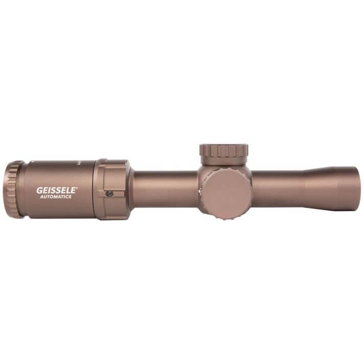 Geissele AutomaticsSuper PrecisionDesert Dirt Anodized 1-6x 26mm 30mm Tube Illuminated DMRR-1 Reticle
