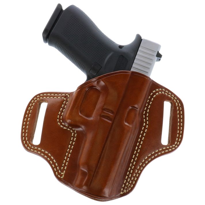 Galco CM270 Combat MasterOWB Tan Leather Belt Slide Fits Browning Hi-Power/Springfield SA-35/Girsan MC P35/Match Right Hand
