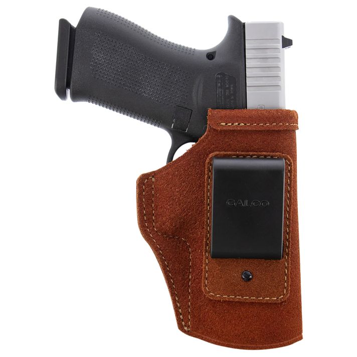 Galco STO858 Stow-N-GoIWB Natural Leather Belt Clip Fits S&W M&P 380EZ Right Hand