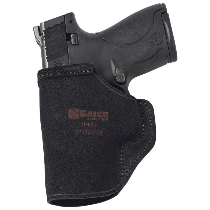 Galco STO858B Stow-N-GoIWB Black Leather Belt Clip Fits S&W M&P 380EZ Right Hand