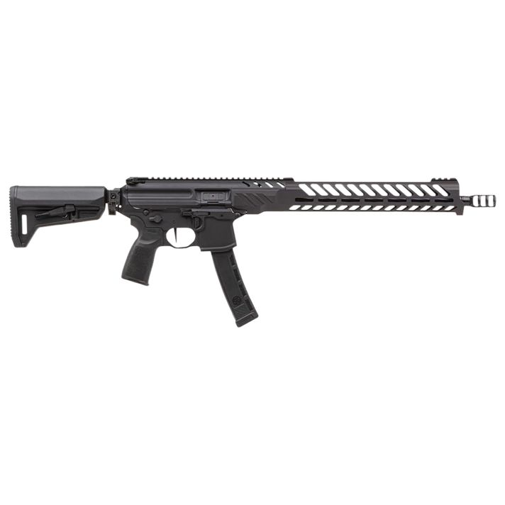 Sig Sauer RMPX16B935 MPX PCC 9mm Luger 35+1 16", Black, Slim M-Lok Handgaurd, Folding Magpul SL-K Stock, Three Chamber Comp, Timney Trigger, Ambi Controls