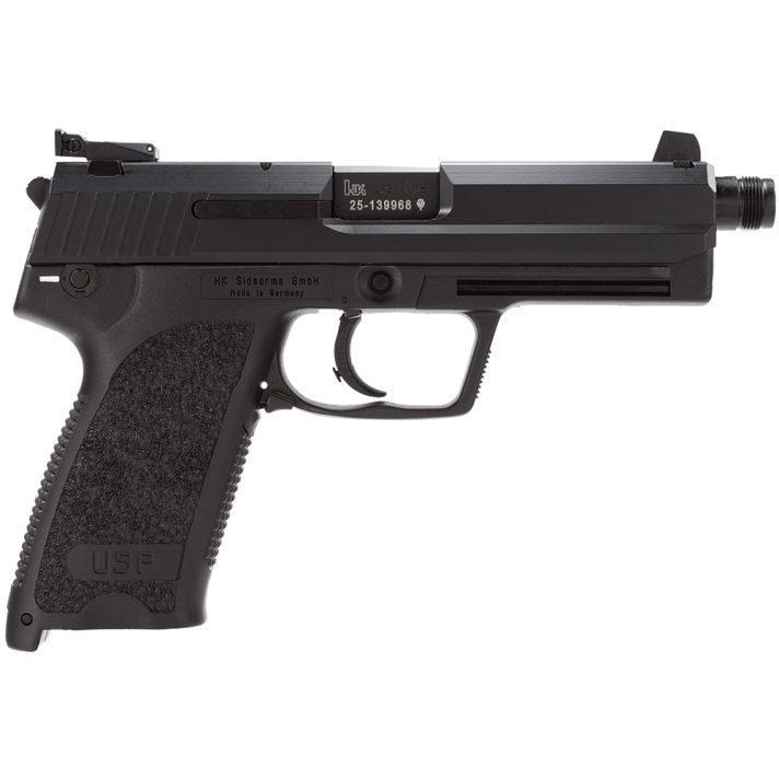 HK 81000350 USP Tactical V1 SA/DA 45 ACP 5.09" TB 12+1 (2) Black Polymer Frame Black Steel Slide Black Polymer Grip Manual, Decocker