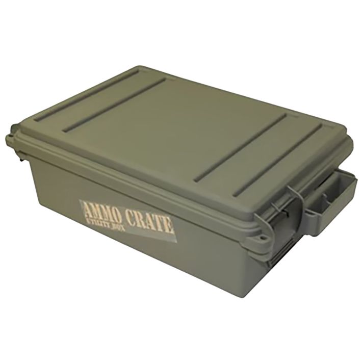 MTM Case-Gard ACR418 Ammo Crate Utility Box 12 Gauge Army Green Polypropylene