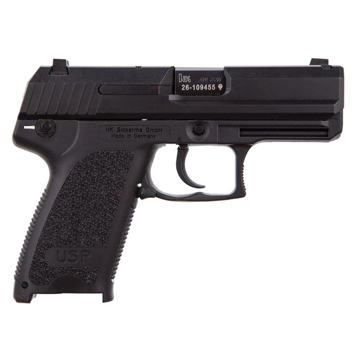 HK 81000336 USP V1 Compact 40 S&W 12+1 3.58" Black Polygonal Rifled Barrel, Black Serrated Slide, Black Polymer Frame, Black Polymer Grip, Ambidextrous