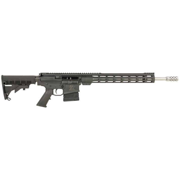 Great Lakes Firearms GL10308SSBLK AR-10308 Win 20+1 18" Stainless, Black Rec, M-Lok Handgaurd, Carbine Stock, A2 Grip, Muzzle Brake