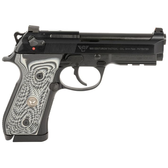 Wilson Combat BER-92CT-9 92G Centurion 9mm Luger 17+1(2)/20+1(1) 4.25", Black, Aluminum Pic. Rail Frame, Gray/Black G10 Grips, Tritium Combat Sight