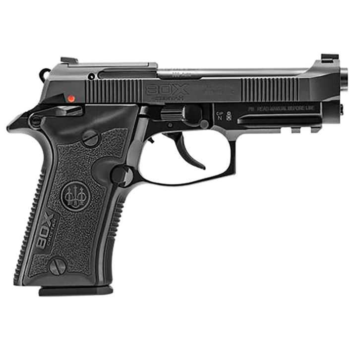 Beretta USA J80XBLK13 80X Cheetah 380 ACP 13+1 3.90" Black Optic Ready/Serrated Slide, Black Anodized Aluminum Frame w/Picatinny Rail & Beavertail