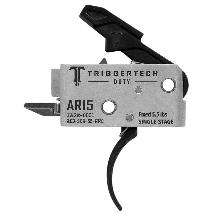 TriggerTech AH0SDB55NNC Duty Mil-Spec Single-Stage Curved 5.5 lbs Draw Weight Fits AR-15
