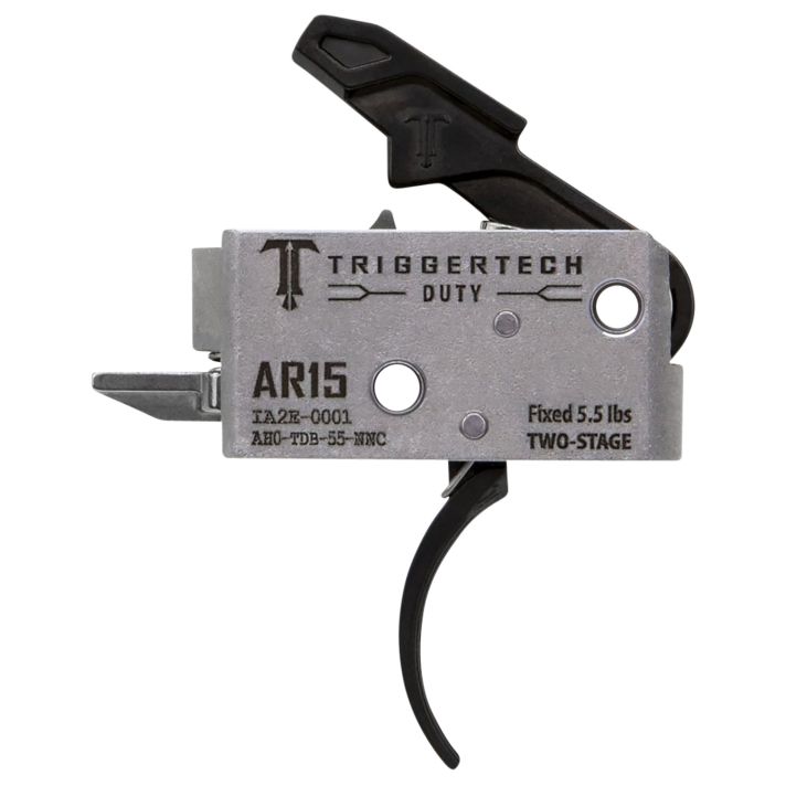 TriggerTech AH0TDB55NNC Duty Mil-Spec Two-Stage Curved 5.5 lbs Draw Weight Fits AR-15