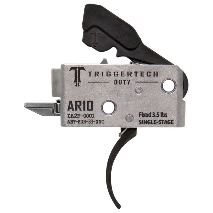 TriggerTech AHTSDB33NNC DutyCurved Trigger Single-Stage 3.50 lbs Draw Weight Fits AR-10
