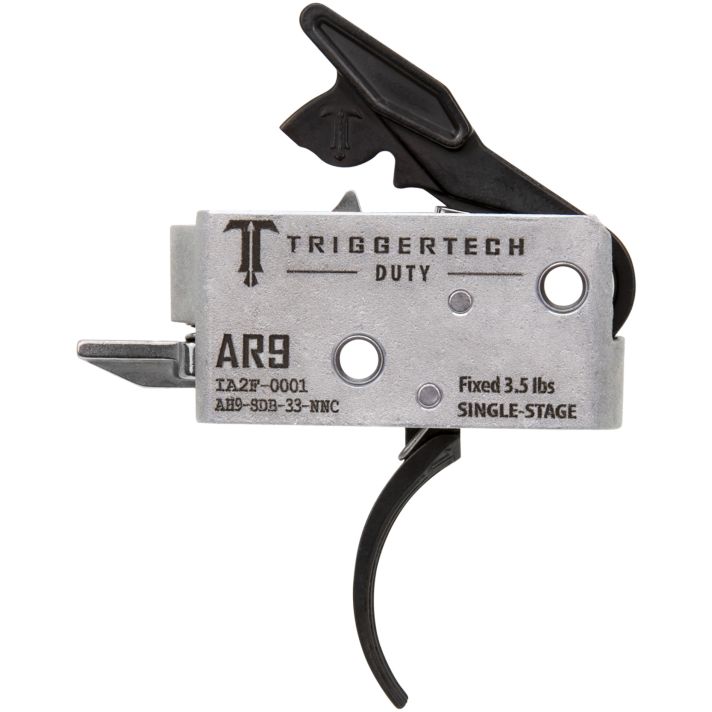 TriggerTech AH9SDB33NNC DutyCurved Trigger Single-Stage 3.50 lbs Draw Weight Fits AR-9