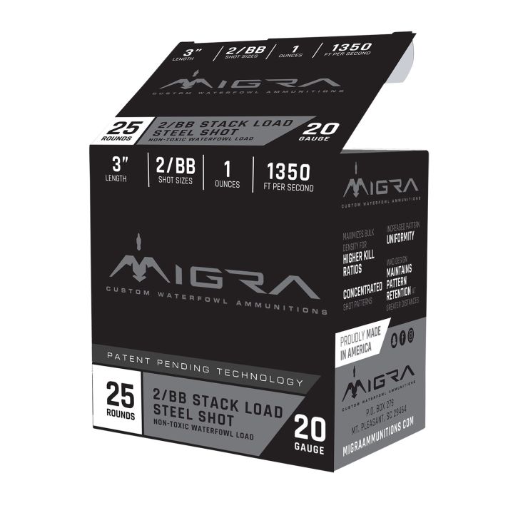 Migra Ammunitions M20S46 Combinational20Gauge 3" 1oz 4/6Shot 25 Per Box/10 Case