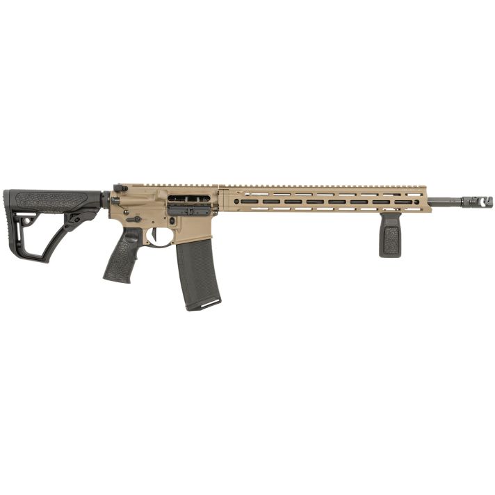 Daniel Defense 0212811090047 DDM4 V7 Pro 5.56x45mm NATO 18" 30+1, FDE Rec, Black OEM Overmolded Stock & Grip, Geissele Trigger