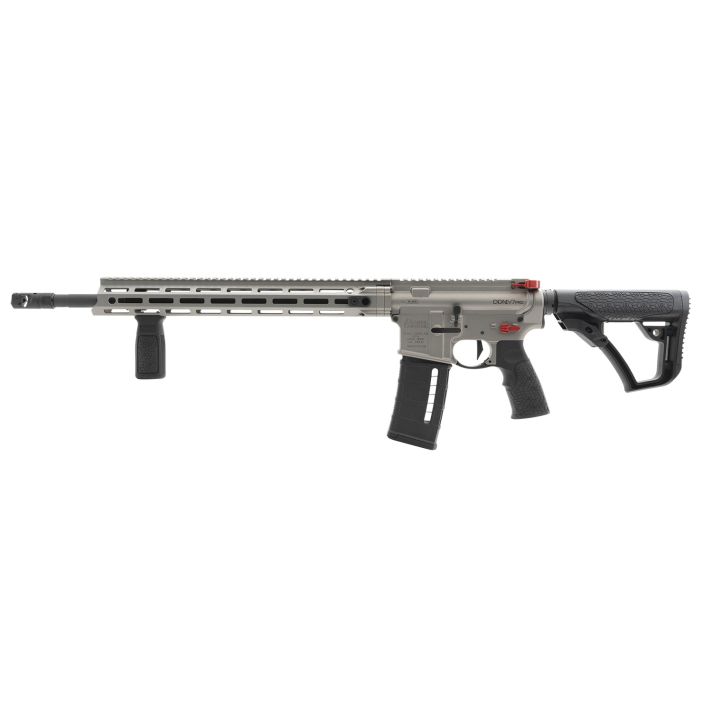 Daniel Defense 0212809385047 DDM4 V7 Pro 5.56x45mm NATO 18" 30+1, Gun Metal Gray Rec, Black OEM Overmolded Stock & Grip, Geissele Trigger, Red Radian Acc.
