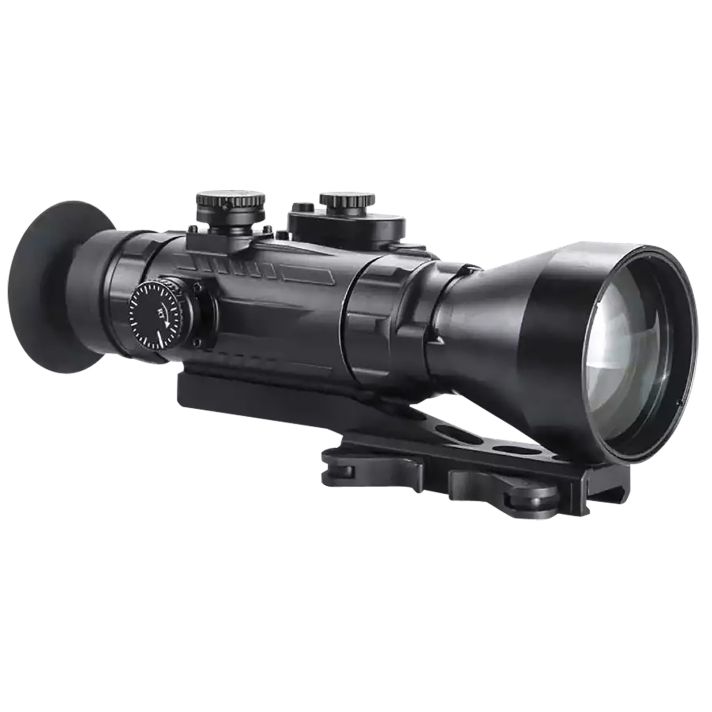 AGM Global Vision 15WP4423484111 Wolverine Pro-4 3AW1 Night Vision Rifle Scope Matte Black 4x70mm Gen 3 Auto-Gated White Phosphor Level 1 Illuminated Red Chevron w/Ballistic Drop Reticle