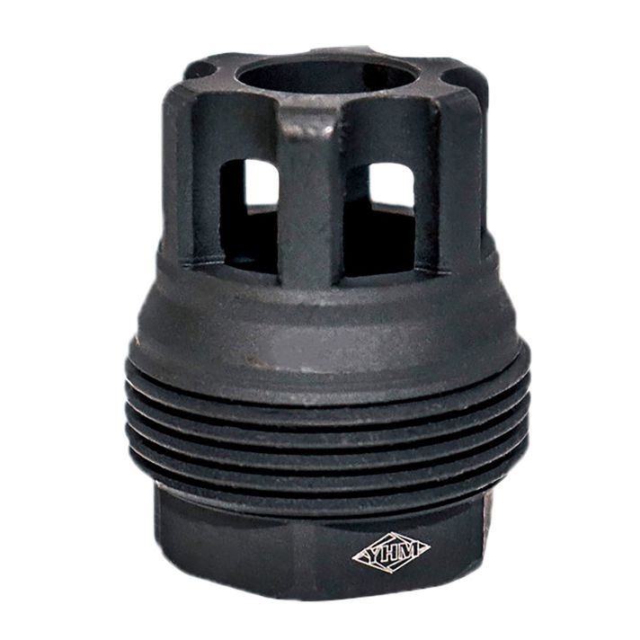 Yankee Hill 4401MB24 sRx QD Mini Muzzle Brake Black Phosphate Steel with 5/8"-24 tpi, 9mm, 1.10" OAL & 9.375" Diameter for sRx Adapters