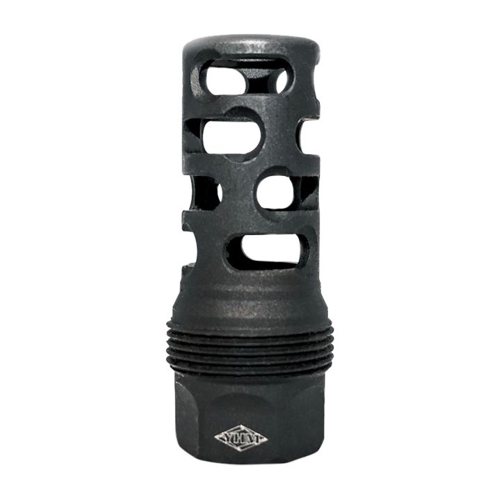 Yankee Hill 4405MB24 sRx Q.D. Muzzle Brake Long Black Phosphate Steel with 5/8"-24 tpi, 9mm, 2.30" OAL & 9.375" Diameter for sRx Adapters