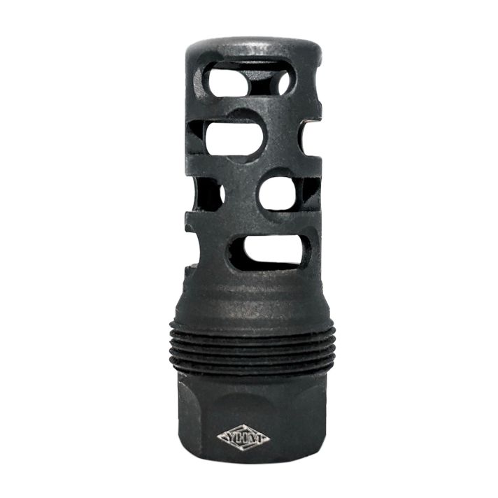 Yankee Hill 4405MB28 sRx Q.D. Muzzle Brake Long Black Phosphate Steel with 1/2"-28 tpi, 9mm, 2.30" OAL & 9.375" Diameter for sRx Adapters