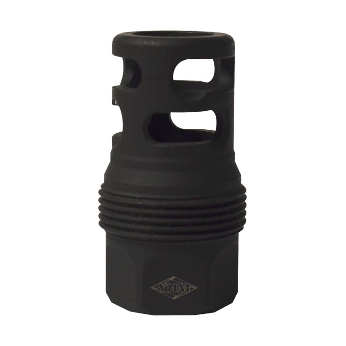Yankee Hill 4445MB24 sRx Q.D. Muzzle Brake Short Black Phosphate Steel with 5/8"-24 tpi for sRx Adapters