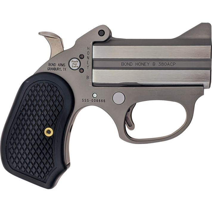 Bond Arms BAHB Honey B9mm Luger 2rd Shot 3" Matte Stainless Steel Frame Black Extended B6 Resin Grips