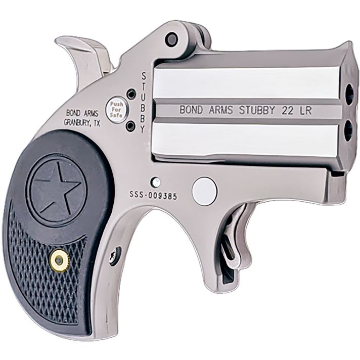 Bond Arms BASTB Stubby22 LR 2rd Shot 2.20" Matte Stainless Steel Frame Black Textured Polymer Grips