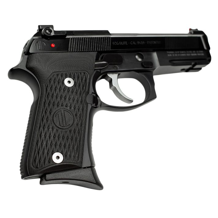 Langdon Tactical Tech LTT92CTJ 92 Elite LTT Compact 9mm Luger 15+1 4.25" Stainless Target Crown Steel Barrel, Black Serrated Steel Slide, Black VZ G10 Grip, Optimized Trigger Bar & Trigger Job