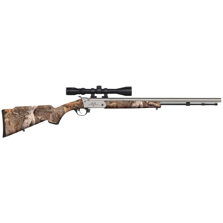 Traditions R5721108432 Buckstalker XT 50 Cal 209 Primer 24", Stainless Cerakote Barrel/Rec, Next Wyld Camo Synthetic Stock, 3-9x40mm Scope