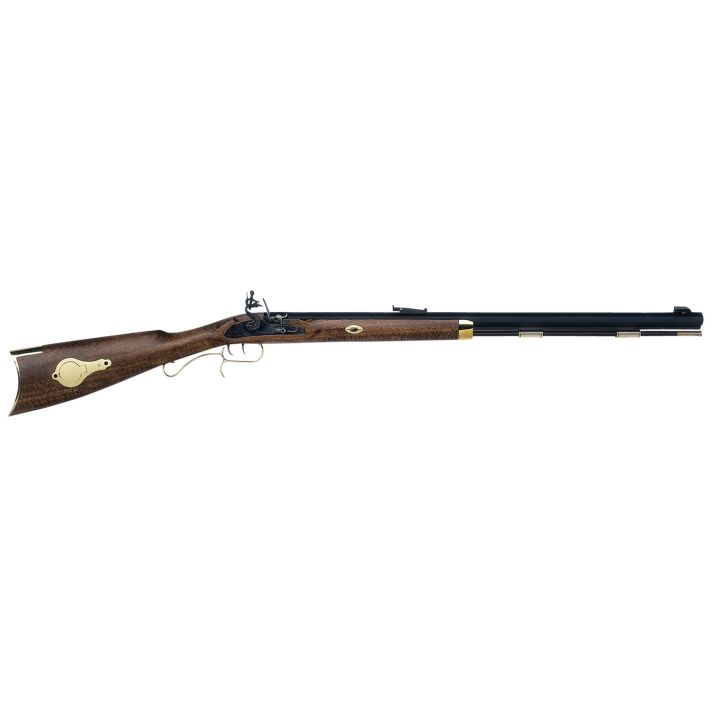 Traditions R2390801 Hawken Woodsman50 Cal Flintlock 28" Octagonal, Blued Barrel/Rec, Hardwood Stock, Double Set Triggers, Brass Accents, Adjustable Sight