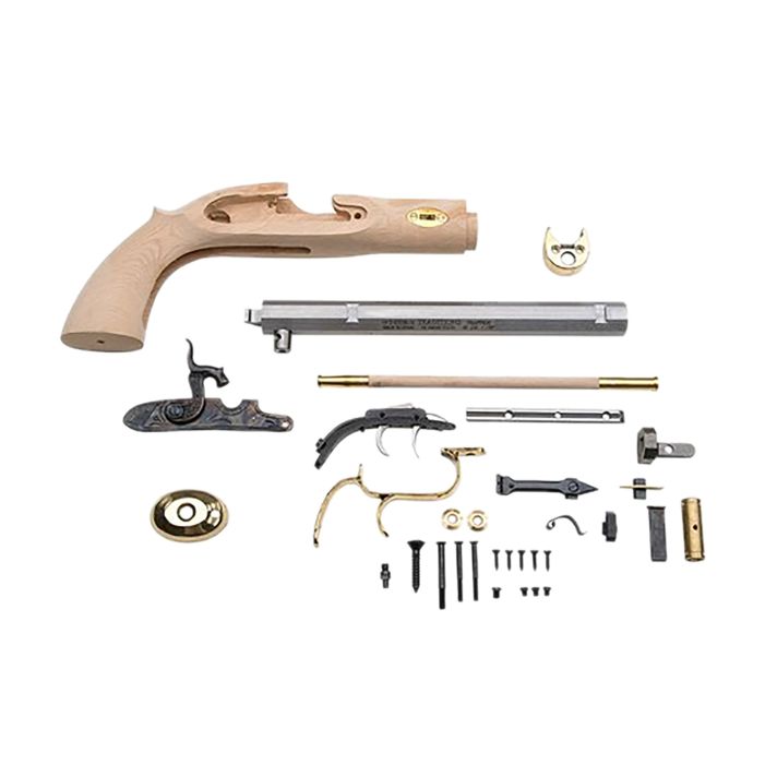 Traditions KPC50902 Trapper Pistol Kit 50 Cal Flintlock 9.75" Blued Octagon Barrel Unfinished Wood Frame Grip Sidelock Action