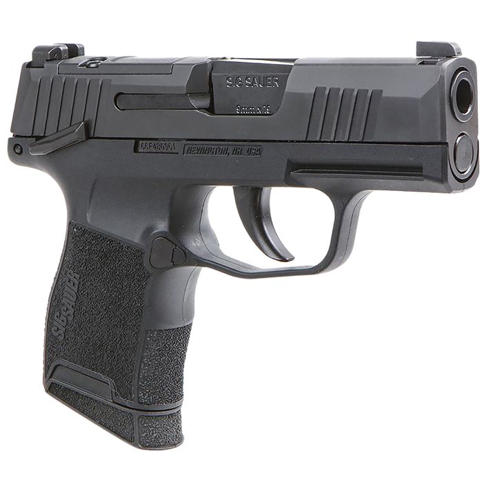 Sig Sauer 3659BXR3PMS P365 BXR Micro-Compact 9mm Luger 10+1, 3.10" Black Steel Barrel, Black Nitron Optic Ready/Serrated Slide, Black Stainless Steel Frame w/Picatinny Rail, Black Polymer Grips