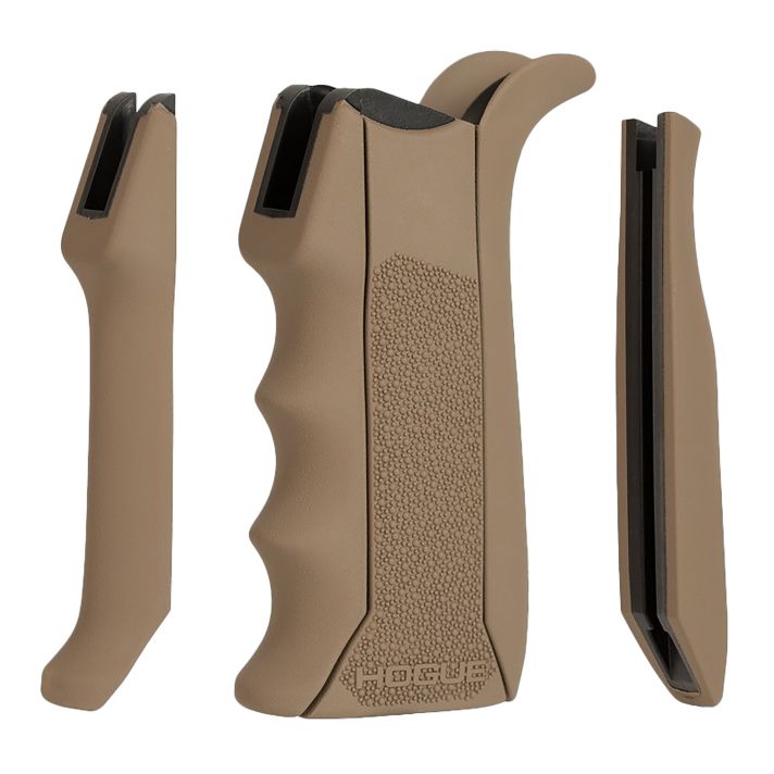 Hogue 13043 Modular OvermoldedFlat Dark Earth Rubber Pistol Grip with Finger Grooves Fits AR-15/M16