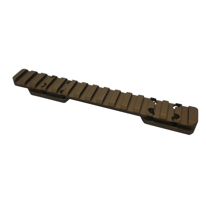 Talley PL0SB735 Picatinny RailSmoked Bronze Cerakote 0.425" Front/0.500" Rear Fits X-Bolt Long Action 0 MOA