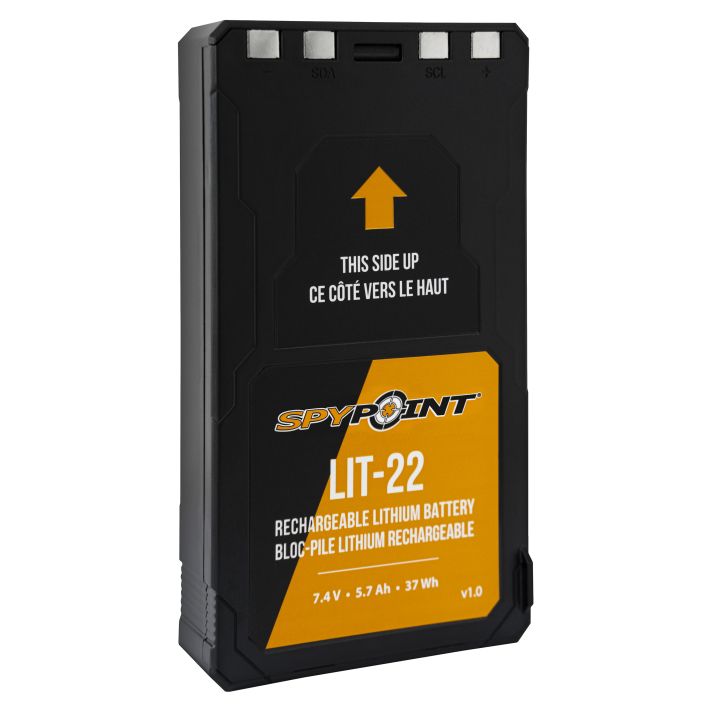 Spypoint 05549 LIT-22 Rechargeable Lithium Battery PackBlack 7.4 Volts