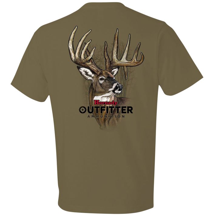 Hornady Gear 31366 Big BuckCoyote Brown, Cotton Short Sleeve, Semi-Fitted, 3XL