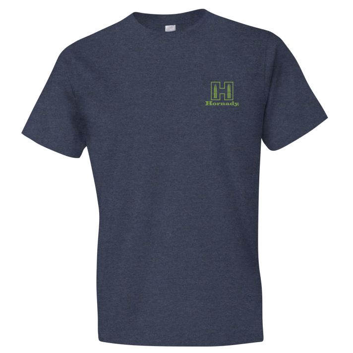 Hornady Gear 30991 Hornady T-Shirt Logo Stamp Indigo Short Sleeve Small