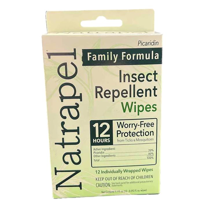 Natrapel 00066095 Repellent WipesRepels Ticks & Biting Insects Effective Up to 12 hrs 12/Box