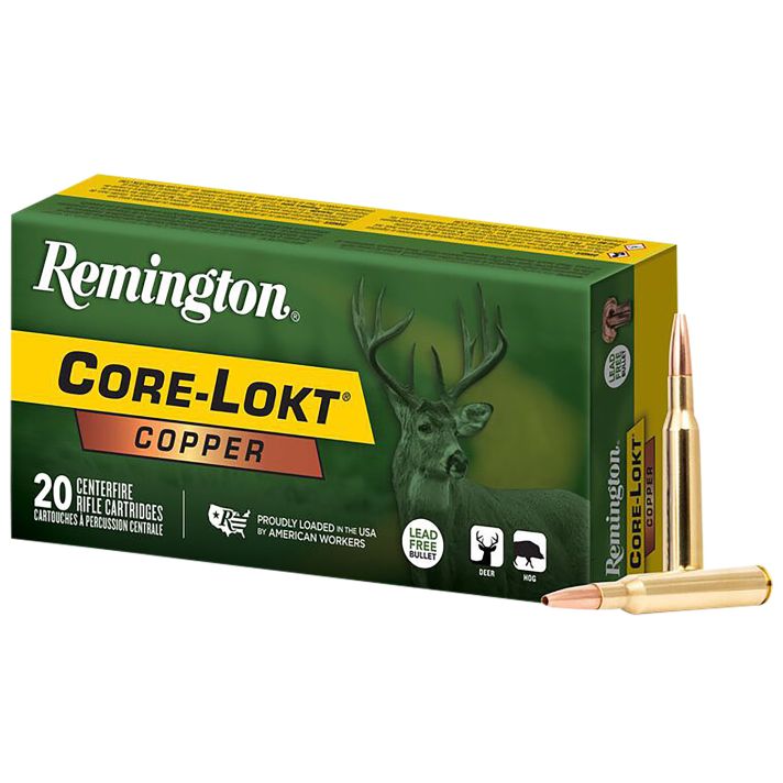 Remington Ammunition R27855 Core-Lokt Copper 270Win 130gr Copper Hollow Point 20 Per Box/10 Case