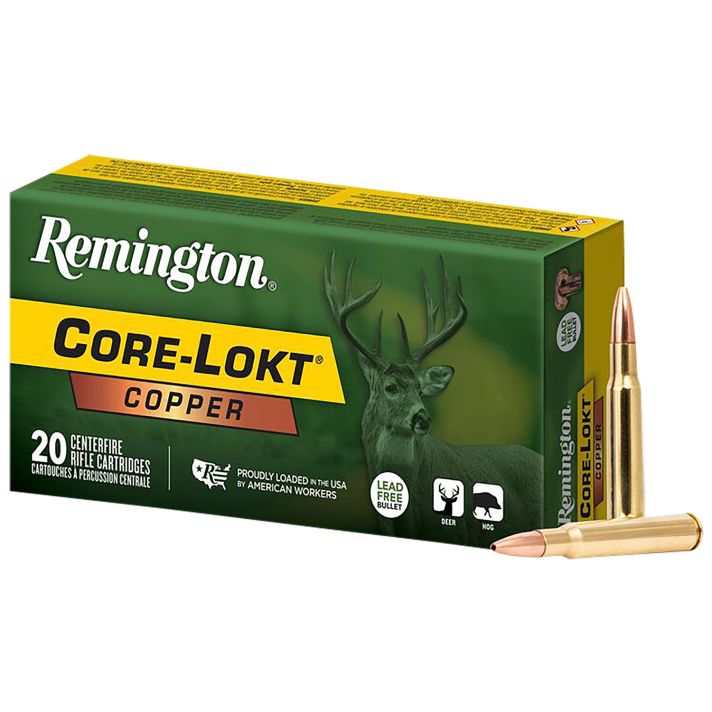 Remington Ammunition R27853 Core-Lokt Copper 30-06Springfield 150gr Copper Hollow Point 20 Per Box/10 Case