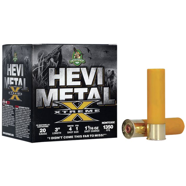 HEVI-Shot HS39202 HEVI-Metal Extreme 20Gauge 3" 1 1/16oz Steel/Tungsten 4/1Shot 25 Per Box/10 Case
