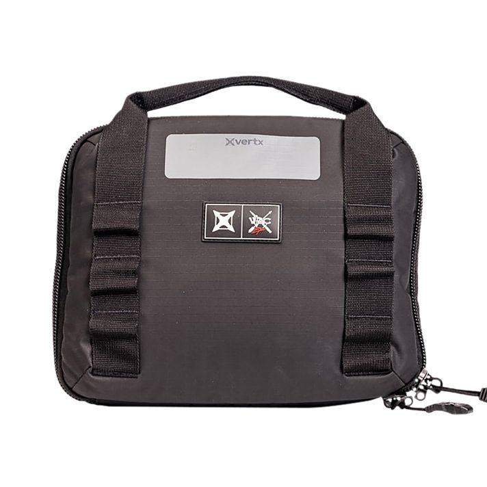 Vertx VTX5709 VTAC Single Pistol Case Black Holds 2 Handguns 420D Nylon Ripstop